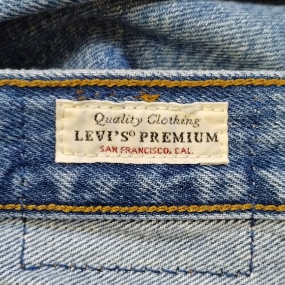 Levi's 501s Distressed Skinny Jeans Button Fly Sz 27x28 - Picture 6 of 12